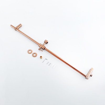 Fortifura Calvi Glijstang met geïntegreerde wandaansluitbocht - 90cm - Geborsteld koper PVD (Koper)