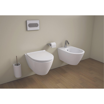 QeramiQ Salina Toiletpot - 56x38x35cm - spoelrandloos - zonder toiletzitting - wit