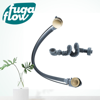 Fugaflow Eccelente Sobrado badafvoer opbouw - draaibediening met vulfunctie - verlengde afvoer - geborsteld messing