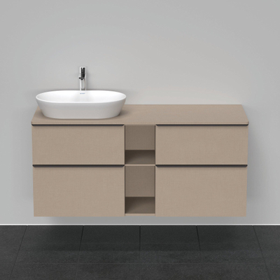 Duravit D-Neo wastafelonderkast 140x66.4x55cm 4 lades Linnen Mat