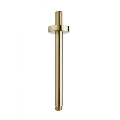 Wiesbaden luxe douche-arm rond plafondbev. 20cm geborsteld messing (goud)