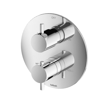 Hotbath Laddy inbouwthermostaat met stop omstel rond chroom