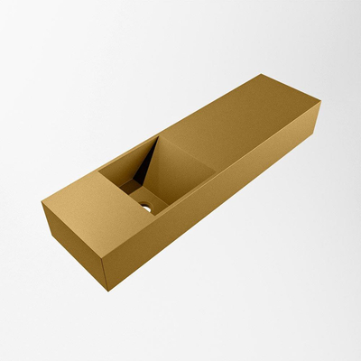 Mondiaz TYNE Fontein - 80x23x12cm - wasbak Links - zonder kraangaten - solid surface - Oro