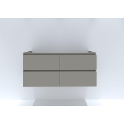 HR badmeubelen Infinity Wastafelonderkast - 120x44.8x55cm - 4 lades - greeploos - beige mat