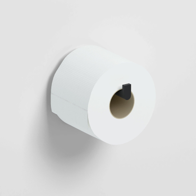 Clou Flat toiletrolhouder zonder klep Zwart mat