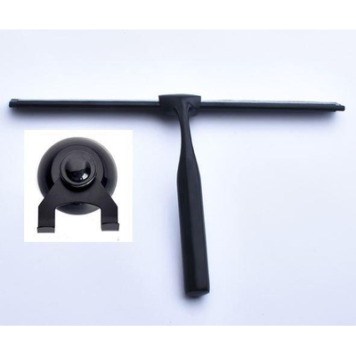 Adema Luxam douchewisserset met ophanghaak mat zwart OUTLETSTORE