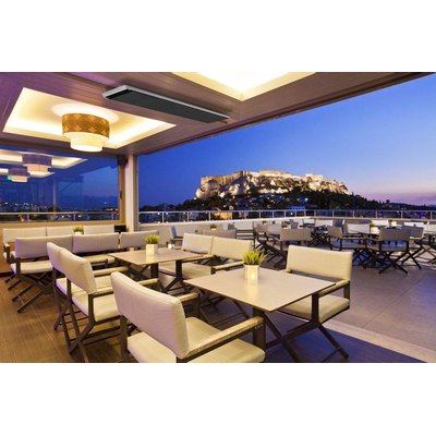 Thermoray Terras- en serreverwarming 167.5x16.5x4.8cm 3000watt Zwart TWEEDEKANS