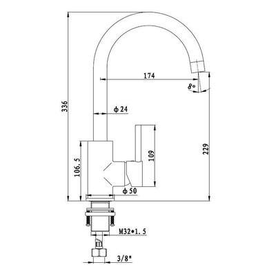 Best Design Son keukenmengkraan H32 cm
