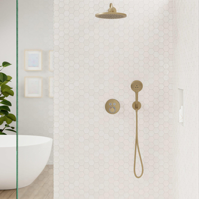 Hansgrohe Showerselect s Doucheset inbouw thermostaat 2 functies brushed bronze