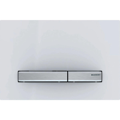 Geberit Sigma50 bedieningsplaat - 2-toets spoeling - vierkant - wit/glans chroom