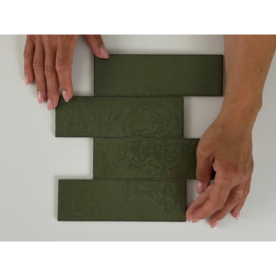 Equipe Cerámicas Kalma wandtegel - 6x18.6cm - Selva glans (groen)