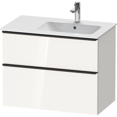 Duravit D-Neo wastafelonderkast 81x62.5x46.2cm 2 lades wit Hoogglans