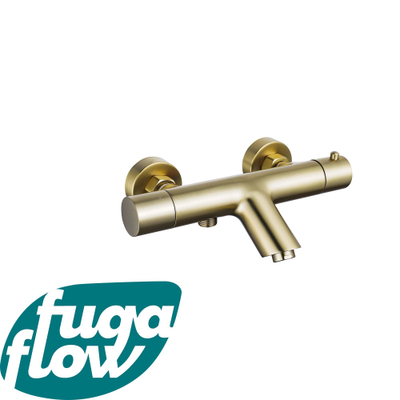 FugaFlow Eccelente Sobrado Badkamer Thermostatische Badkraan - geborsteld messing PVD