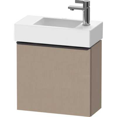 Duravit D-Neo wastafelonderkast 48.4x44x22.2cm Linksdraaiend 1 deur Linnen Mat