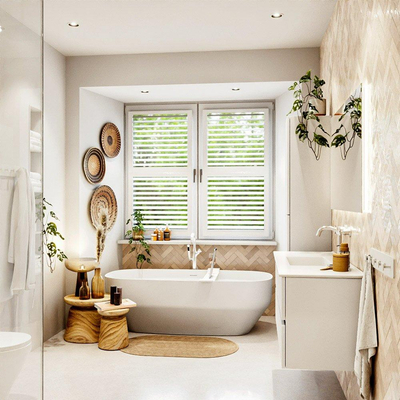 MONDIAZ VICA 120cm badmeubel onderkast Talc 2 lades. Wastafel DENIA midden 1 kraangat, kleur Glanzend Wit.