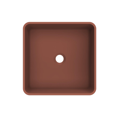 Arcqua Case waskom - vierkant - 37x37cm - mat terracotta