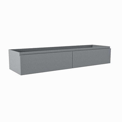 Mondiaz FOGE wastafelonderkast - 140x41x25cm - 2 lades - uitsparing links - softclose - Plata
