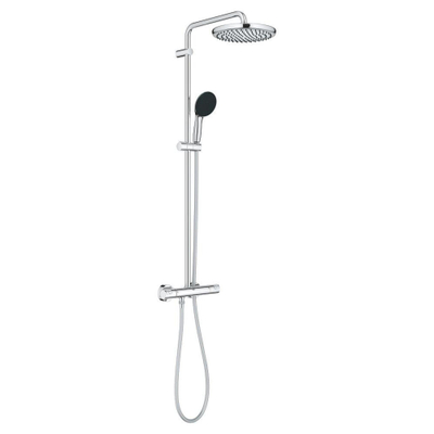 Grohe Vitalio Start 250 douchesysteem thermostatisch hoofddouche 1 straalsoort en handdouche 2 straalsoorten chroom
