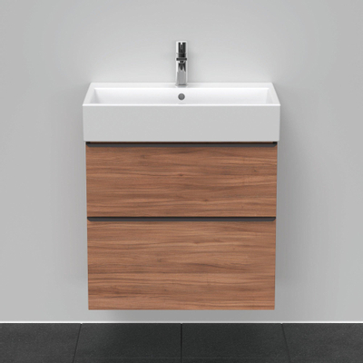 Duravit D-Neo wastafelonderkast 68.4x62.5x44.2cm 1 lade Noten Mat