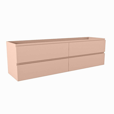 Mondiaz HAY wastafelonderkast - 170x45x50cm - 4 lades - uitsparing links en rechts - softclose - Rosee