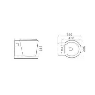 Best Design Hanes wandcloset 53cm incl.zitting