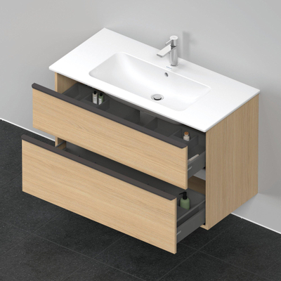 Duravit D-Neo wastafelonderkast 101x62.5x46.2cm 2 lades Natuur eiken Mat