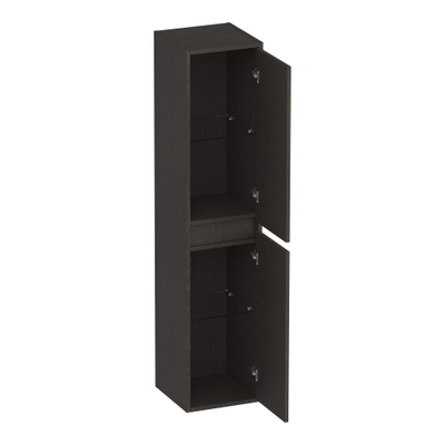 BRAUER Adore badkamerkast - 160x35x35cm - met 2 deuren greeploos links- of rechtsdraaiend Timber Anthracite