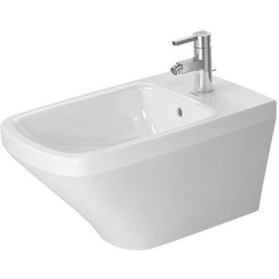 Duravit DuraStyle wandbidet 37x62cm met overloop met kraangat met wondergliss wit