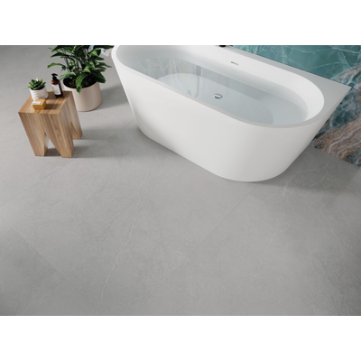Cifre Ceramica Munich wand- en vloertegel - 120x120cm - gerectificeerd - Natuursteen look - Pearl mat (grijs)