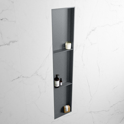 MONDIAZ EASY Nis - 149.5x29.5cm - geschikt voor in- of opbouw - 3 vakken - kleur Plata | Plata