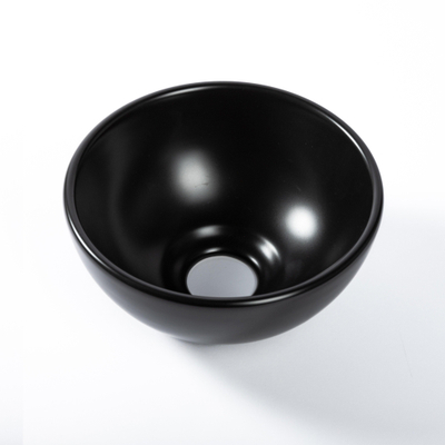 QeramiQ Dely Waskom - 20x20x9cm - keramiek - rond - mat zwart