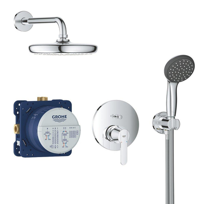 GROHE Get Regendoucheset opbouw - hoofddouche 21cm - handdouche rond -inclusief inbouwbox - chroom