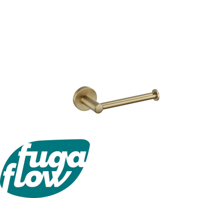 FugaFlow Eccelente Acces Toiletrolhouder - zonder klep - rond - Geborsteld Messing PVD