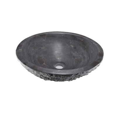 Wiesbaden Raw waskom rond hamerslag 42x14 cm hardsteen gezoet