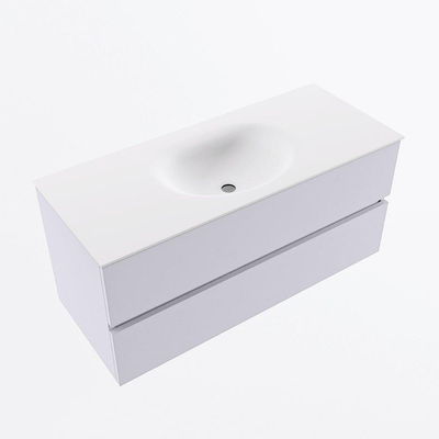 Mondiaz VICA Badkamermeubelset - 110cm - cale - 2 lades - Wastafel MOON - midden - 1 kraangat - kleur talc - XL versie 60cm hoog