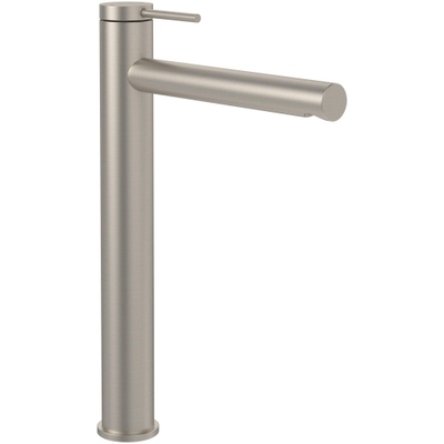 Villeroy & Boch Loop & Friends Eengreeps wastafelkraan verhoogd - Matt Brushed Nickel (RVS)