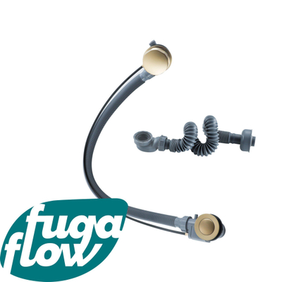 Fugaflow Eccelente Sobrado badafvoer opbouw - draaibediening met vulfunctie - verlengde afvoer - geborsteld messing