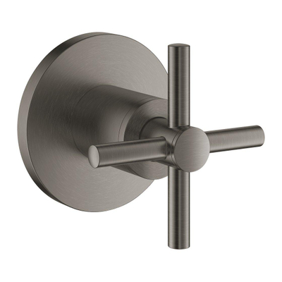 Grohe Atrio Inbouwthermostaat - 1 knop - stopkraan - met kruisgreep - brushed hard graphite