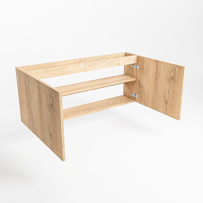 Mondiaz FOWY fonteinonderkast - 90x22x50cm - 2 deuren - push to open - softclose - Washed Oak