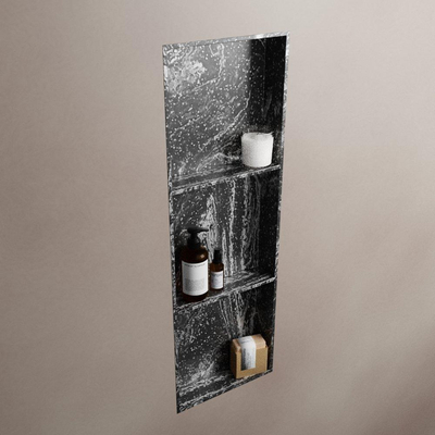 MONDIAZ EASY Nis - 89.5x29.5cm - geschikt voor in- of opbouw - 3 vakken - kleur Lava