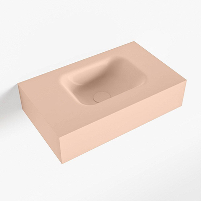 Mondiaz LEX Fontein - 50x30x12cm - wasbak Rechts - zonder kraangaten - solid surface - Rosee