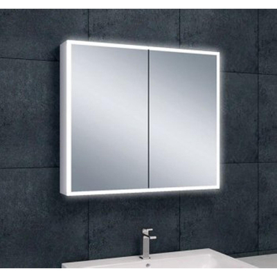 Wiesbaden Quatro spiegelkast met LED, dimbaar 80 x 70 x 13 cm
