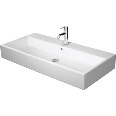 Duravit Vero Air (meubel) wastafel zonder kraangat met overloop 100x47cm met WonderGliss wit