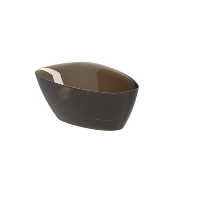 Riho Toledo vrijstaand bad - 158x110cm - solid surface - semi transparant - frosted umber