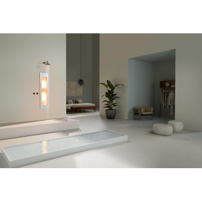 Sunshower Round Medium Plus infrarood + UV licht inbouw 140x33x10cm inclusief 5 jaar garantie White