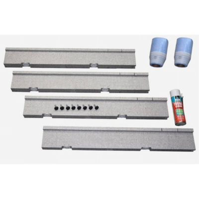 Villeroy & Boch Futurion Flat installatieset v grote maten douchebakken hoogte verstelbaar van 135 155mm v douchebakken van 120x80cm to 180x100cm