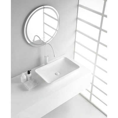 Wiesbaden Karé waskom rechthoekig 58 x 36 x 11,5 cm keramiek glans wit