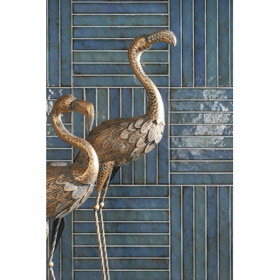 La Platera Cerámica Raku Keramische wandtegel - 35x35cm - 9.2mm - Blauw