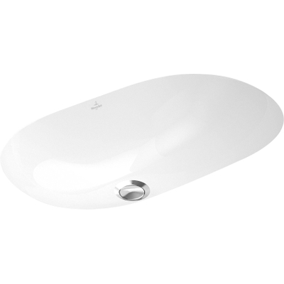 Villeroy en Boch O.novo onderbouwwastafel 53x32cm met overloop zonder kraangatbank ceramic+ wit