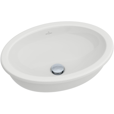 Villeroy en Boch Loop en Friends inbouwwastafel 57x40.5cm met overloop zonder kraangat wit